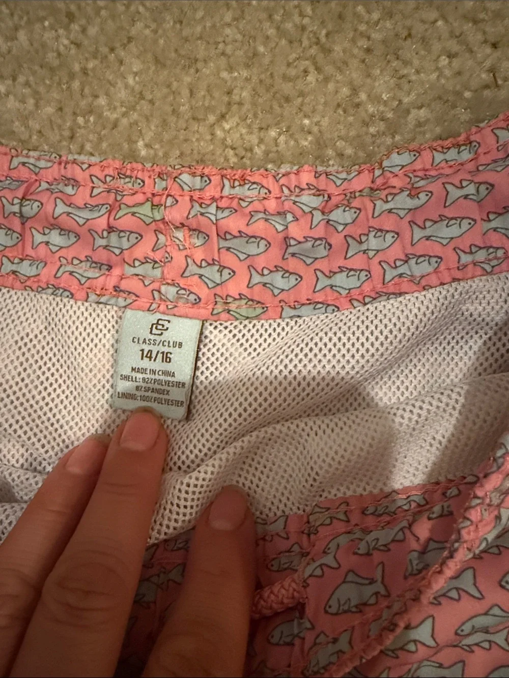 Class Club Pink Patterned Elastic-Waist Hybrid Shorts
